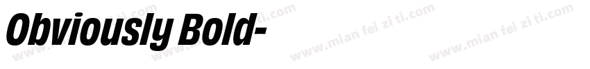 Obviously Bold字体转换